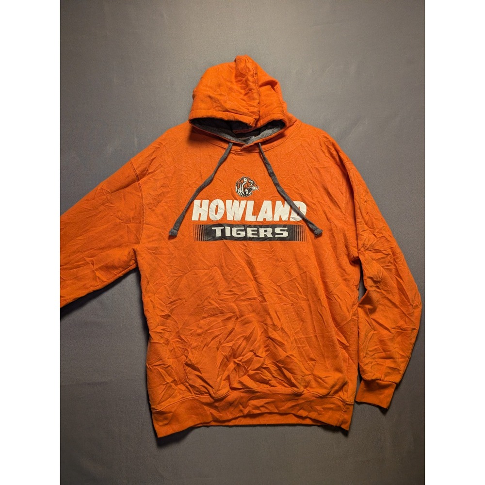 Pro Ad Sports Howland Tigers Hoodie Mens Orange Graphic Sweatshirt L